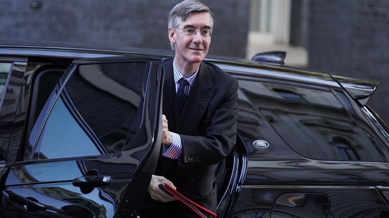 Business, Energy and Industrial Strategy Secretary Jacob Rees-Mogg arrives in Downing Street in London, ahead of a cabinet meeting. Picture date: Tuesday October 18, 2022.
