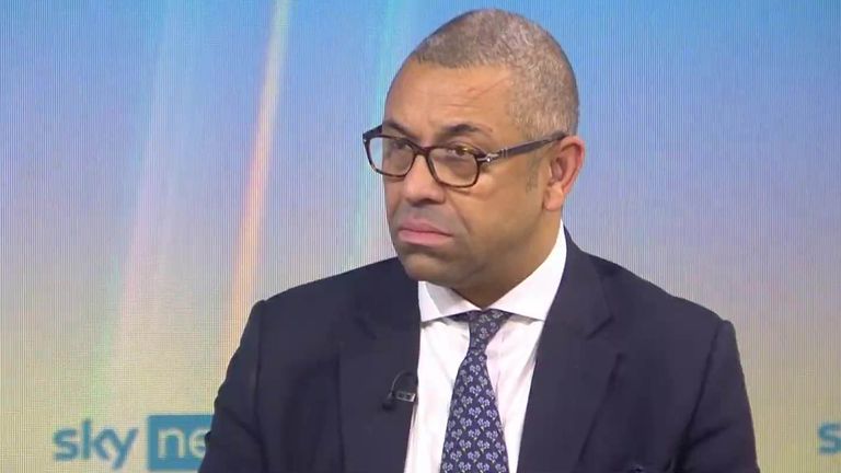 James Cleverly on Sky news

