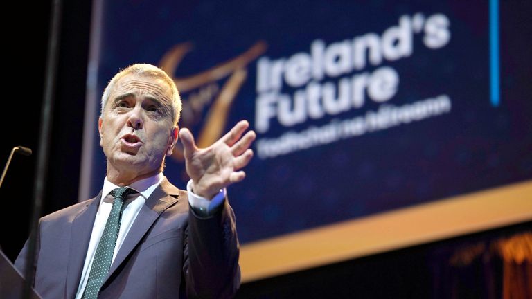 Actor James Nesbitt delivers the keynote address at a rally for Irish unification organised by Pro-unity group Ireland&#39;s Future at the 3Arena in Dublin. Picture date: Saturday October 1, 2022.