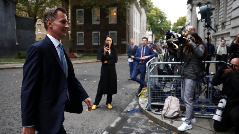 New Chancellor of the Exchequer Jeremy Hunt leaves 10 Downing Street