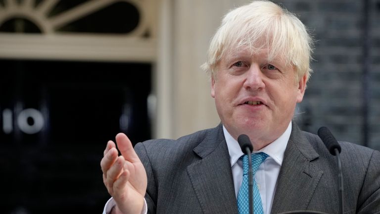 Boris Johnson está fuera en el No. 10 el 6 de septiembre, el día que entregó el poder a Liz Truss Foto: AP