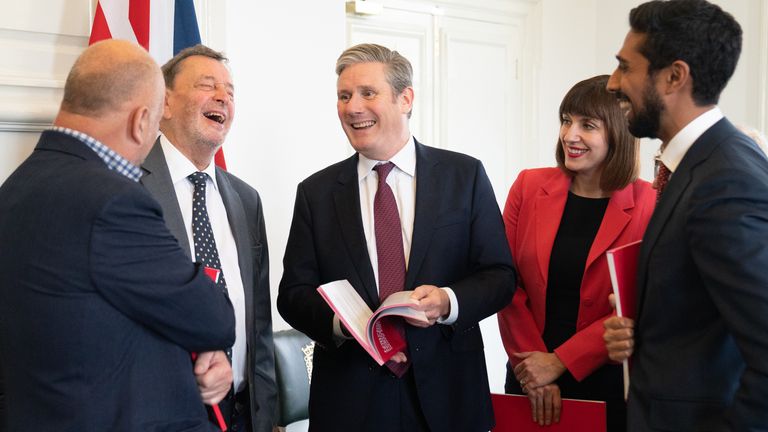 Sir Keir Starmer (centre) with Labour's shadow Education Secretary, Bridget Phillipson, (2nd from right) and Former Education Secretary and Chair of the Council of Skills, Lord Blunkett (2nd from left) and other Council of Skills advisors, in the Houses of Parliament, London, as their 'Learning and skills for economic recovery, social cohesion and a more equal Britain' report is launched