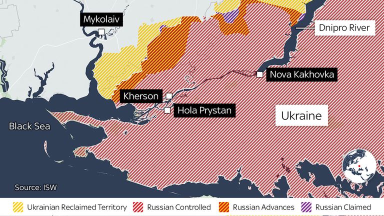 Ukraine map Day 243