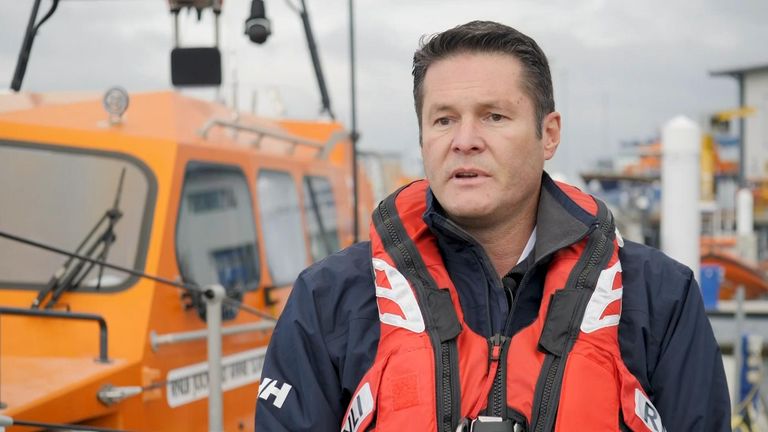 Simon Ling, RNLI Head of Lifeboats told Sky News his crews are facing pressure from "unprecedented rescue demand" 
