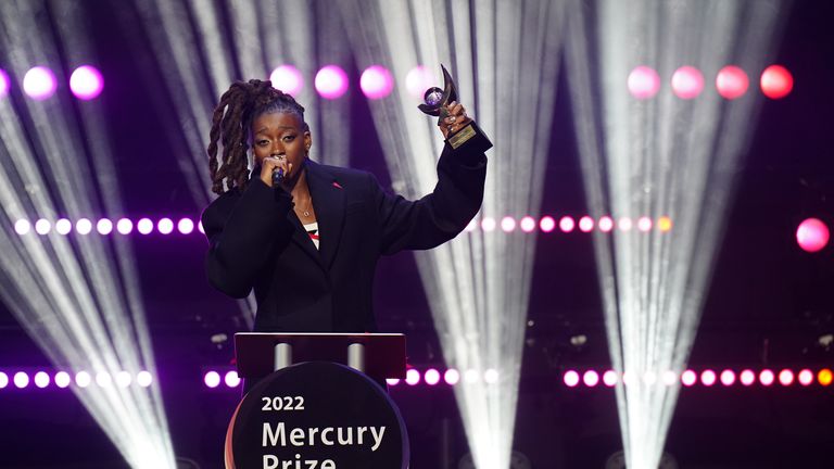 Little Simz is the winner of the 2022 Mercury Prize at the Eventim Apollo in London.