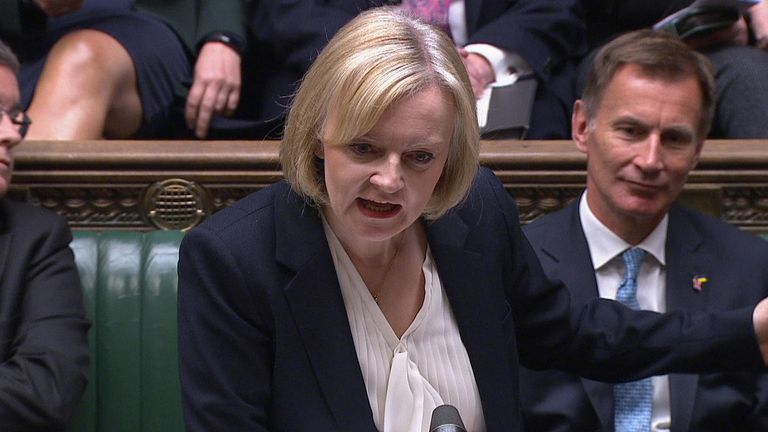 Liz Truss tell the House of Commons that she is a 'fighter, not a quitter' 