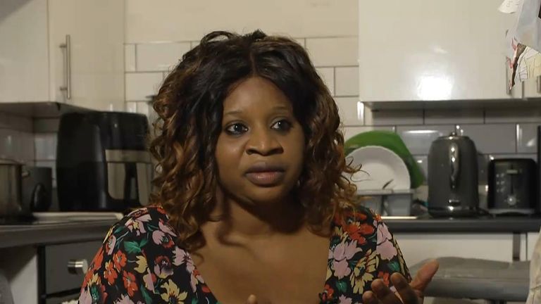 Mabinty Kabba and her three children were forced to move across London from Southwark to Croydon due to a lack of local housing.