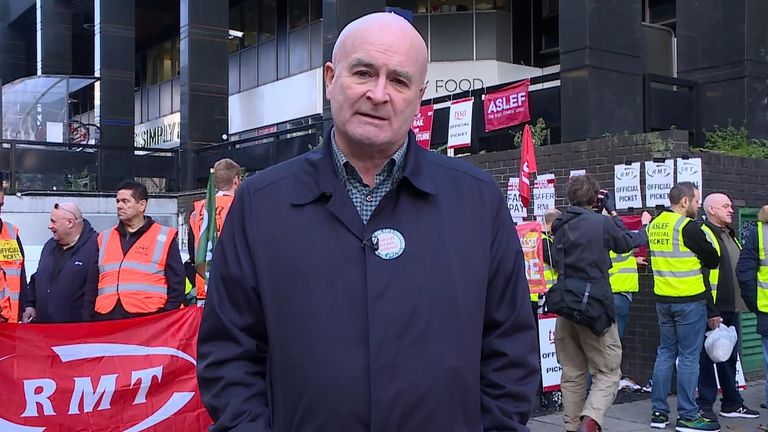 Mick Lynch says that disruption of events is inevitable when strike action is being carried out