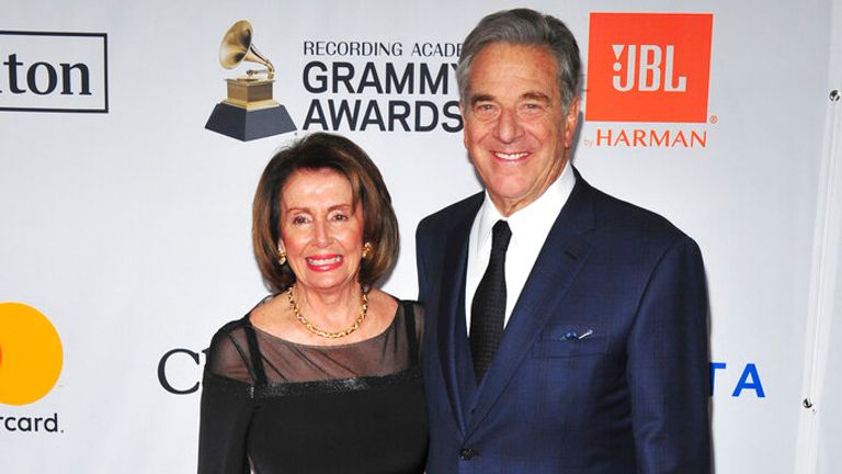 Nancy and Paul Pelosi pictured together in 2018