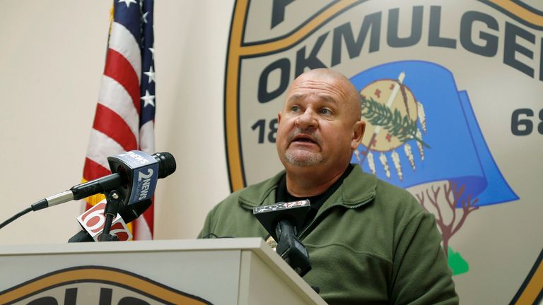Okmulgee Police Chief Joe Prentice. Pic: AP