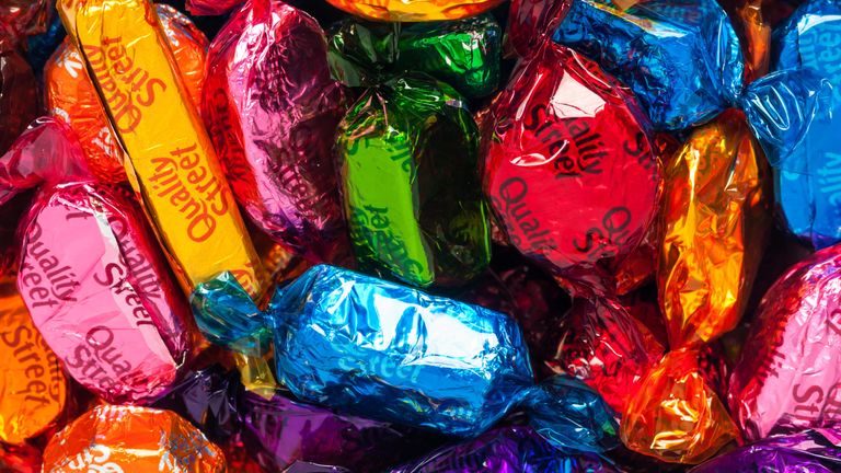 A selection of Quality Street chocolates manufactured by Nestlé.
