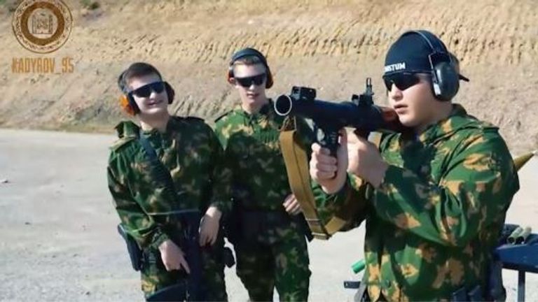 Ramzan Kadyrov&#39;s three teenage sons (Pic: Telegram)