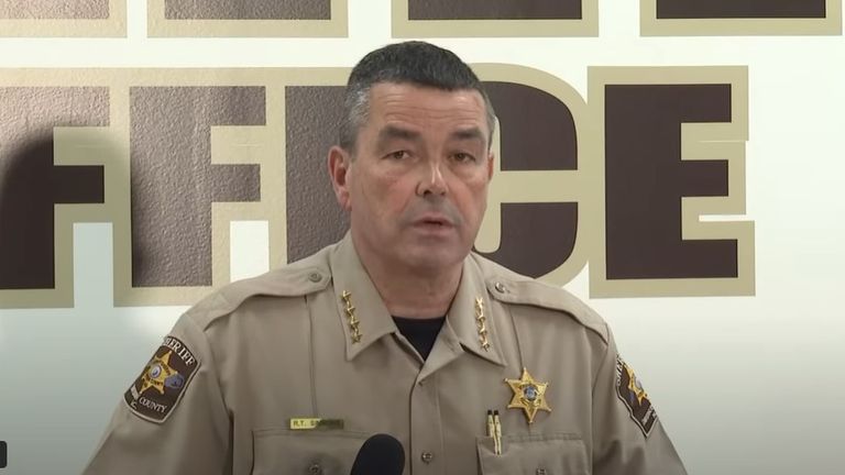 Richie Simmons, Sheriff of Davidson County, North Carolina, gives a press conference about a nine-year-old boy they found in a kennel in a home