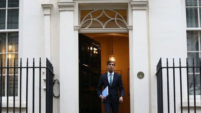 Mr Sunak leaves Number 11 Downing Street
