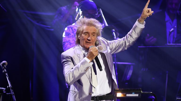 Rod Stewart performs at the Raise the Roof fundraiser for Prostate Cancer UK in June