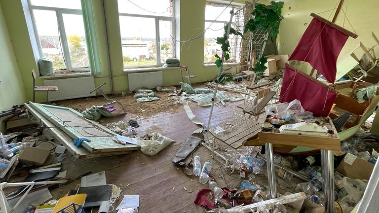 John Sparks in Velika Alexandrovka, Kherson, Ukraine, where they find a Russian bunker in the basement of an occupied school