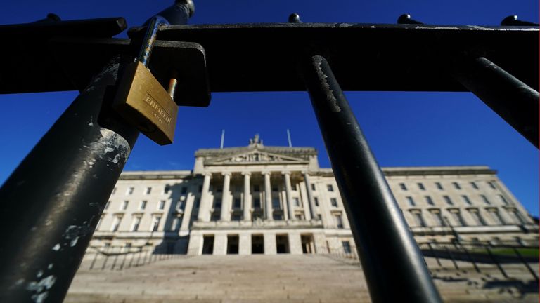 A view of Parliament Buildings at Stormont, Belfast