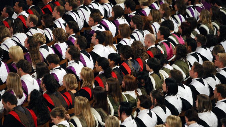 File photo dated 27/06/08 of graduates from Edinburgh University at a graduation ceremony, as the UK Government&#39;s response to a Westminster committee&#39;s suggestions for Scottish universities has been "disappointing", its chairman has said.
