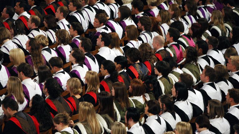 File photo dated 27/06/08 of graduates from Edinburgh University at a graduation ceremony, as the UK Government&#39;s response to a Westminster committee&#39;s suggestions for Scottish universities has been "disappointing", its chairman has said.
