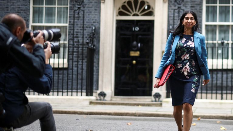 Suella Braverman in Downing Street