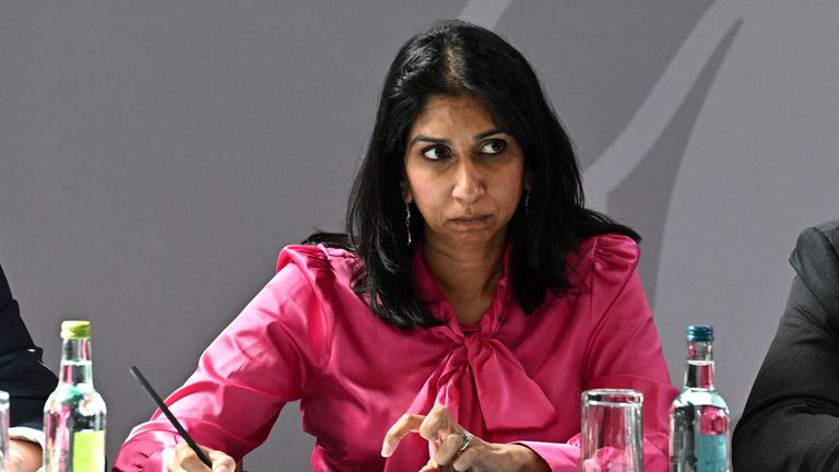 Attorney General Suella Braverman during a regional cabinet meeting at Middleport Pottery in Stoke on Trent. Picture date: Thursday May 12, 2022.