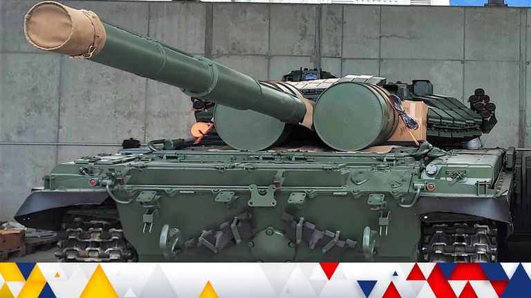 The T-72 tank that will soon be sent to Ukraine (Pic: @DefenceU)