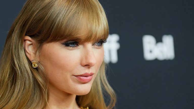 Singer Taylor Swift arrives to speak at the Toronto International Film Festival (TIFF) in Toronto, Ontario, Canada September 9, 2022. REUTERS/Mark Blinch
