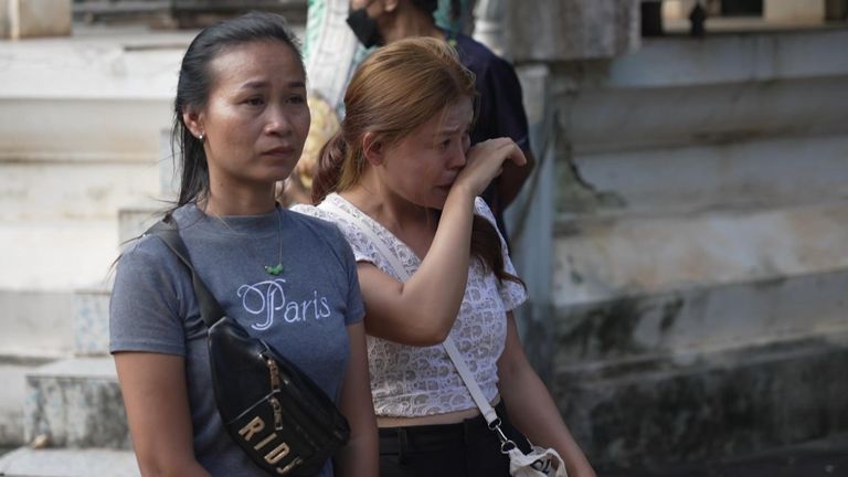 Families in Thailand have been mourning the deaths of 36 people in the country&#39;s worst-ever mass killing.