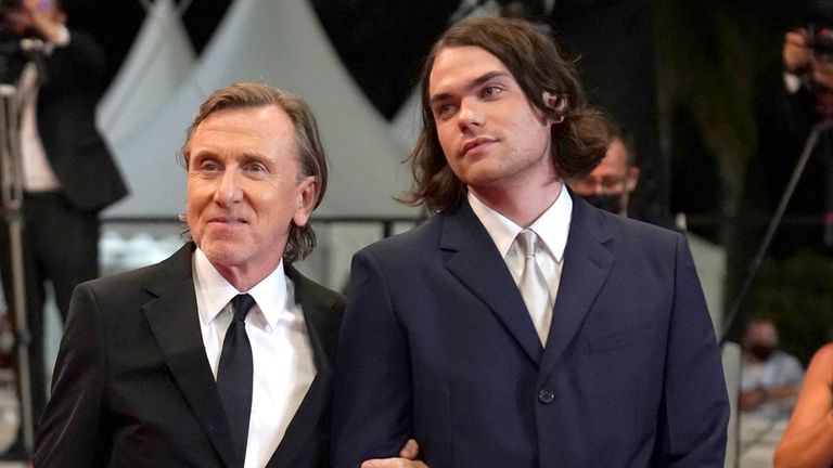 Tim Roth, left, and Michael Cormac Roth pose for photographers upon arrival at the premiere of the film &#39;Bergman Island&#39; at the 74th international film festival, Cannes 
PIC:AP