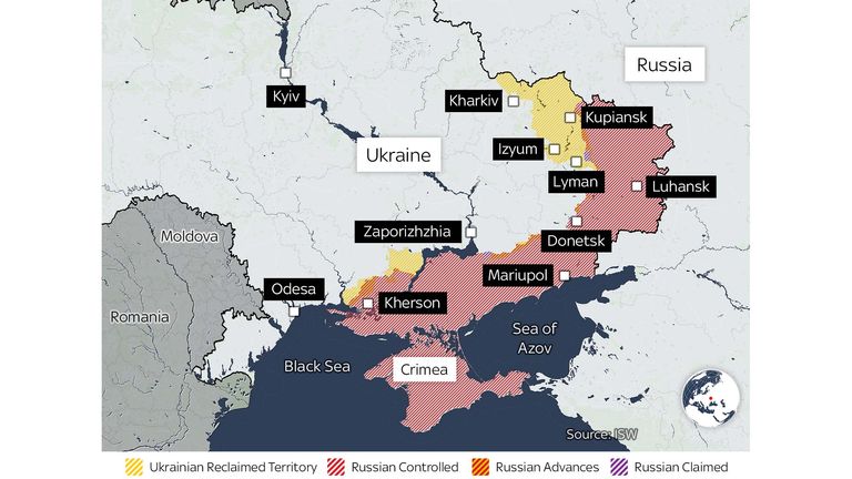 ukraine war map day 243