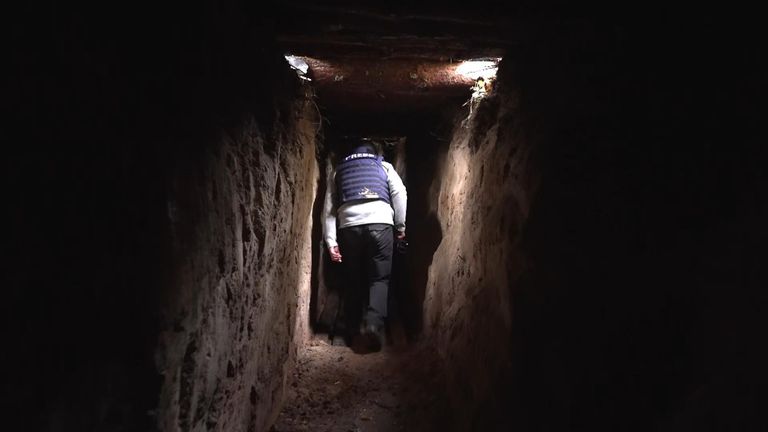 Inside a trench running along a potential new frontline of the Ukraine war.