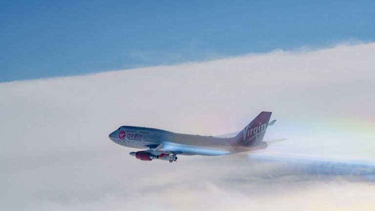 The seats of the giant planes have been torn out.Image: Virgin Orbit