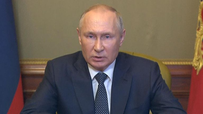 Vladimir Putin says Russia&#39;s response to &#39;terrorist activity&#39; is harsh