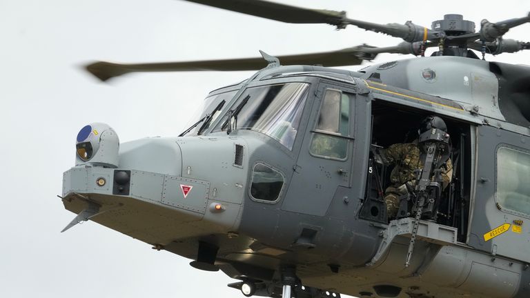 The British army&#39;s Wildcat Mk1 helicopter takes part in Summer Shield 2022 military exercise in Adazi military base, Latvia May 27, 2022. REUTERS/Ints Kalnins