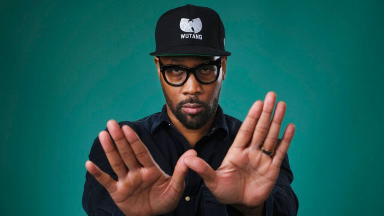 Wu-Tang Clan member RZA, executive producer of the Hulu miniseries "Wudang: An American Legend," Posing for the portrait during the Television Critics Association summer press tour in Beverly Hills, California.  (Photo by Chris Pizzello/Invision/AP, file)             