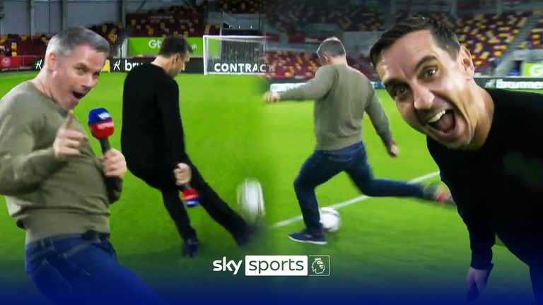Gary Neville vs Jamie Carragher in the no bounce challenge! | Video | Watch TV Show | Sky Sports thumbnail