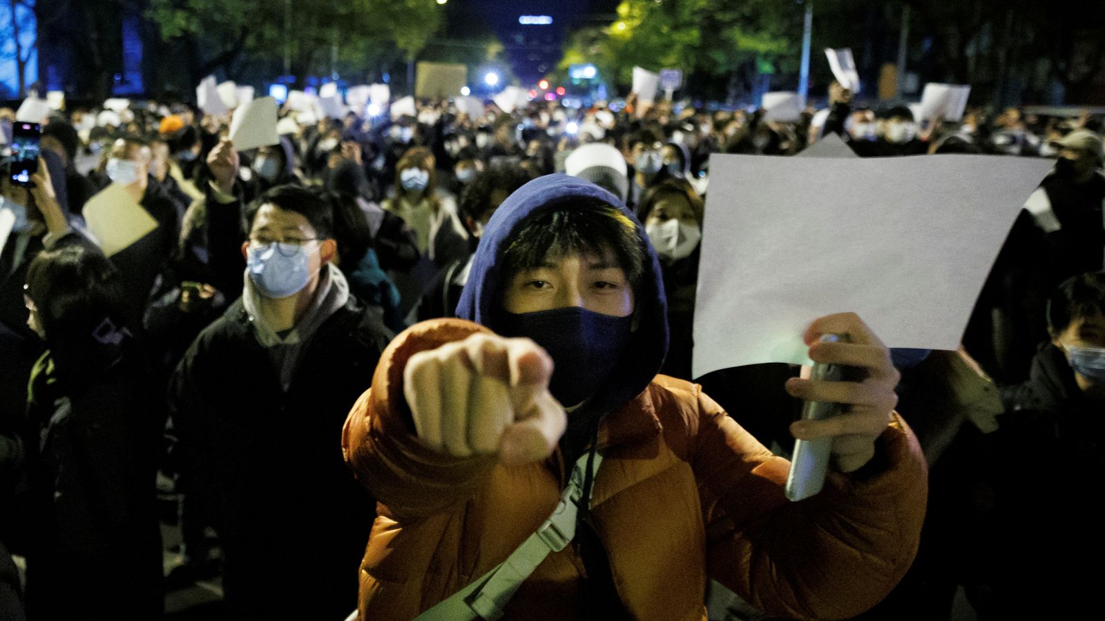 What triggered the protests in China and what tactics have been used?