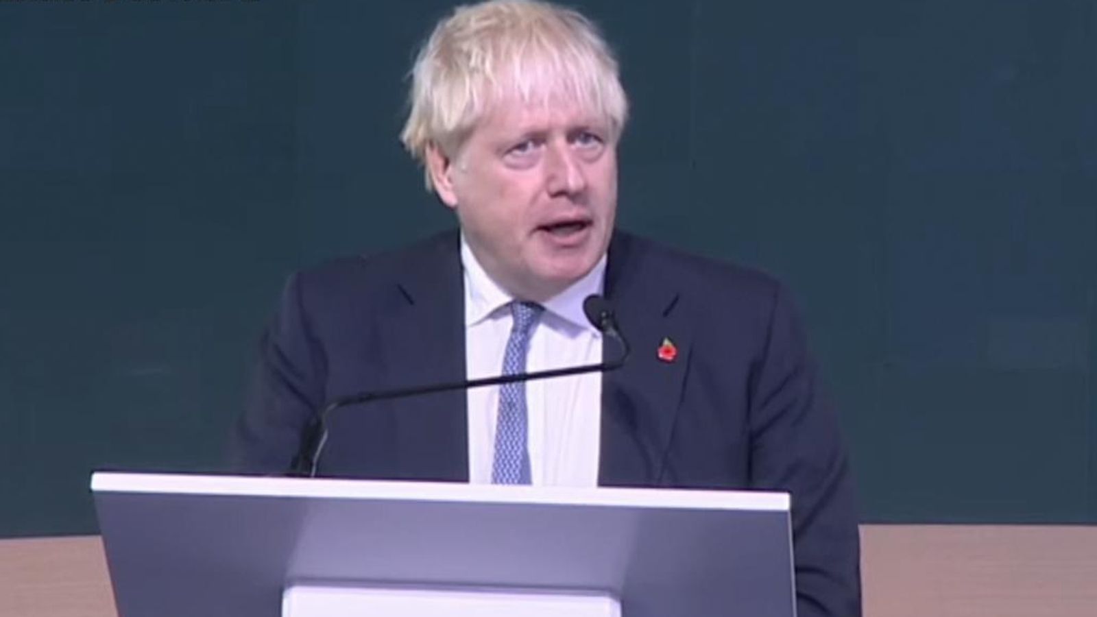 Former PM Boris Johnson criticises net zero 'naysayers' who want to 'frack the hell out of the British countryside' in appearance at COP27