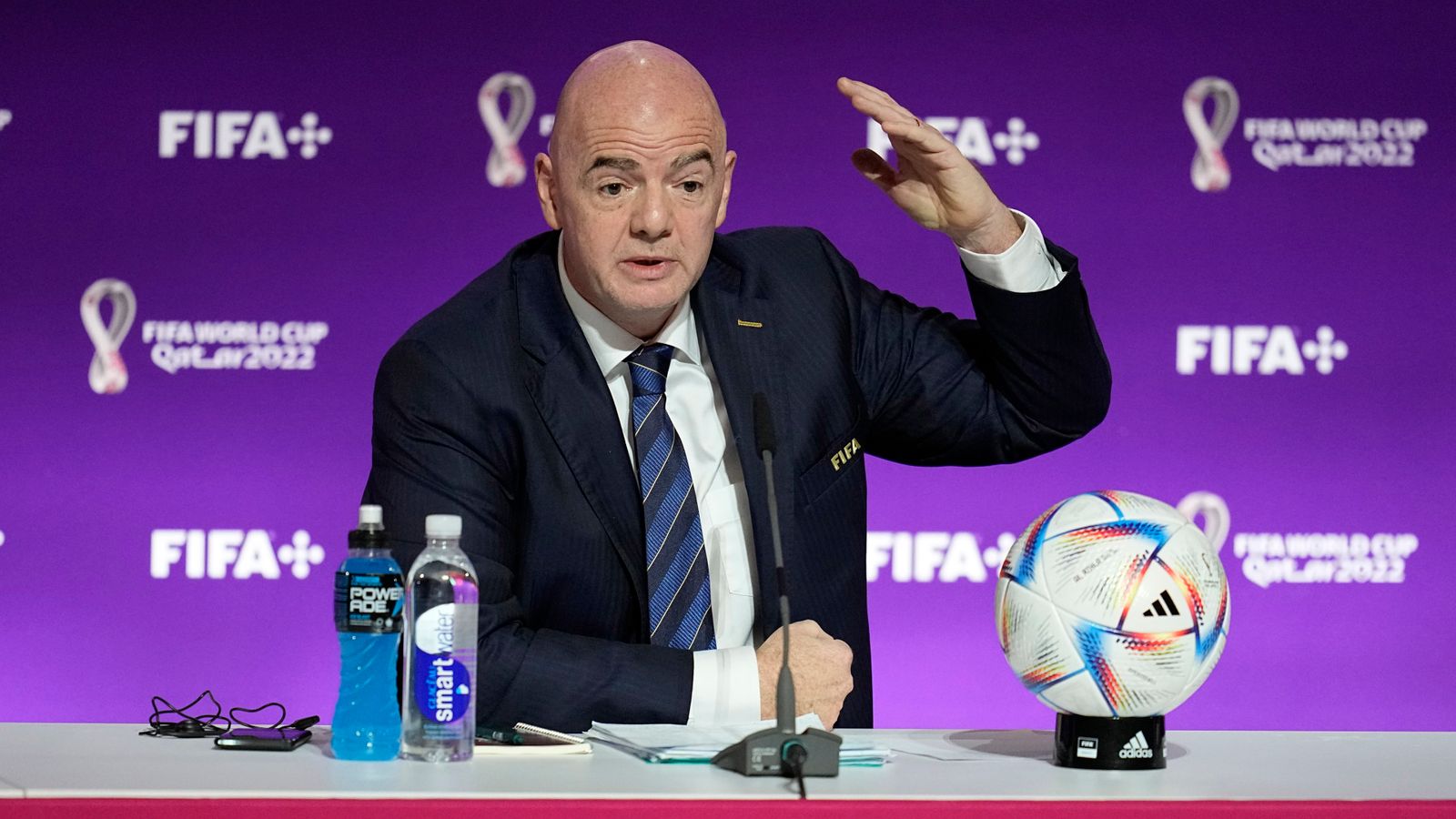 FIFA chief Gianni Infantino hits out at Qatar criticism saying European countries should instead 'be apologising for the next 3,000 years'
