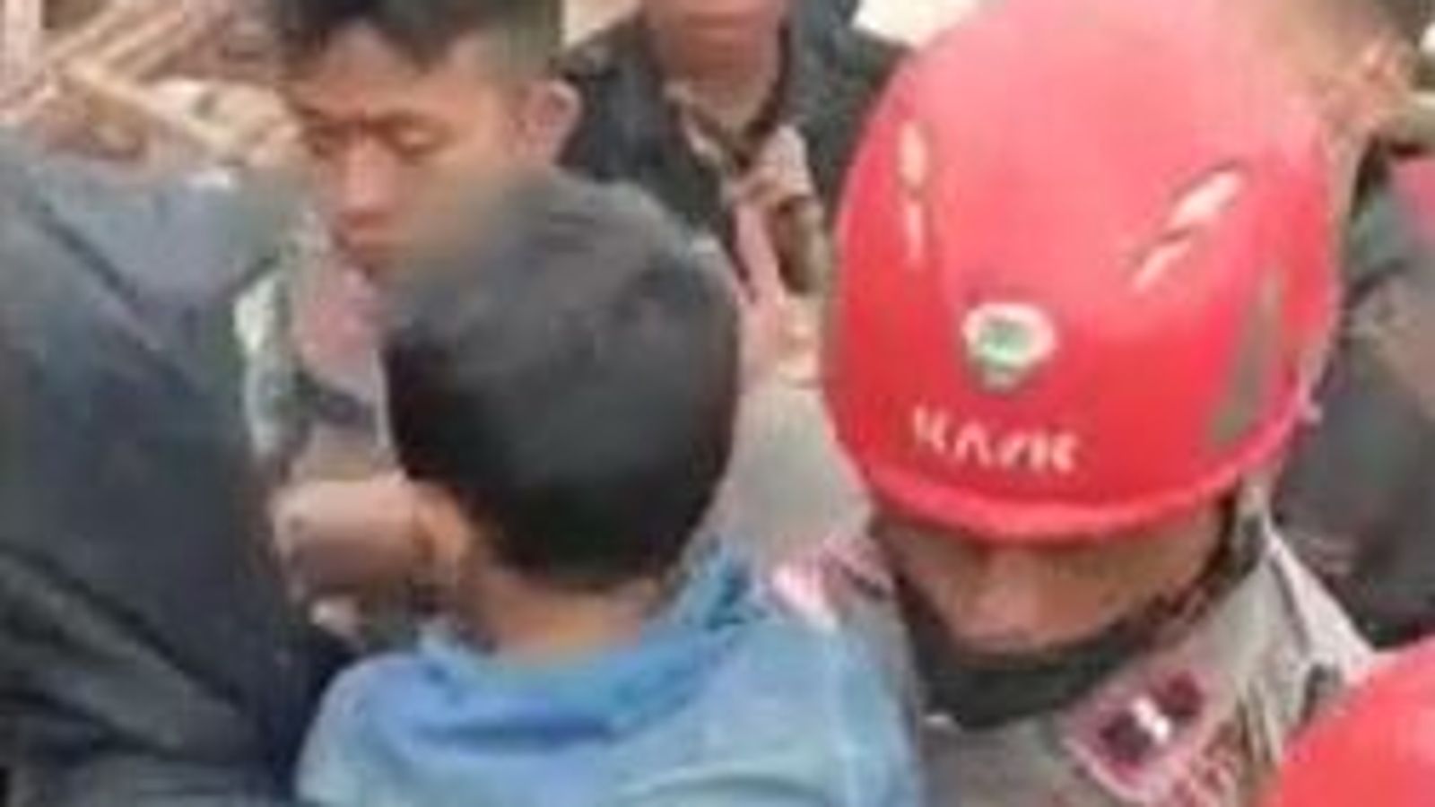 Indonesia Five Year Old Boy Rescued After Three Days Trapped Under