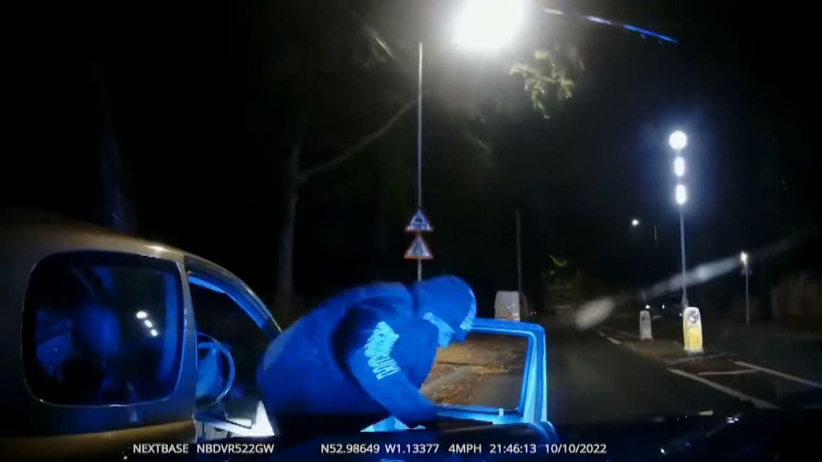 Dashcam footage shows moment police tackle speeding driver after car ...