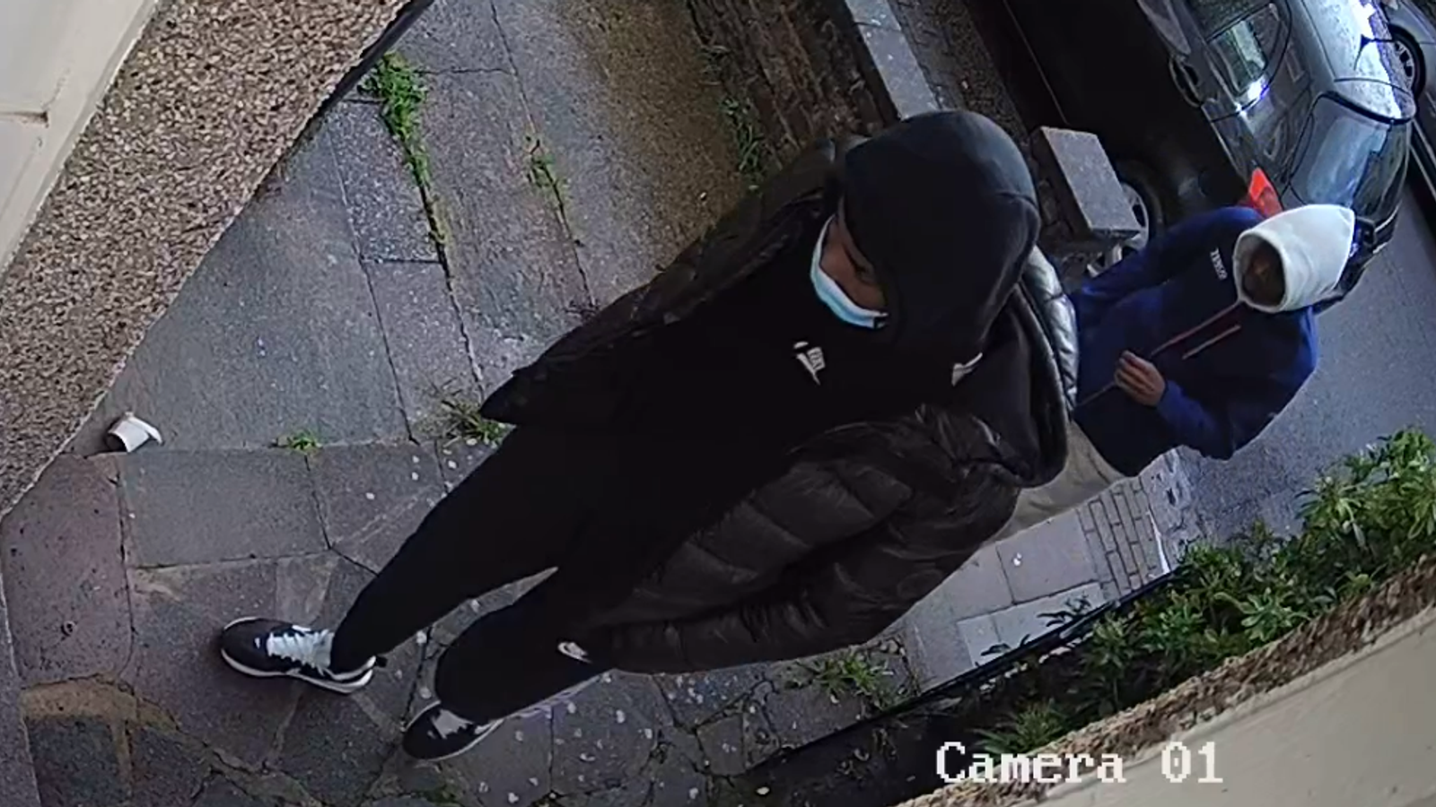 Appeal issued after men break into home of woman and threaten her at knifepoint while she's holding her child