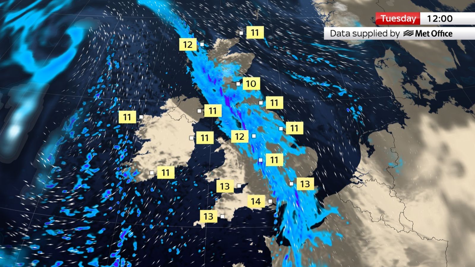 Uk Weather Yellow Warnings Issued As Heavy Rain Expected In Several