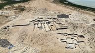 An ancient Christian monastery uncovered on Siniyah Island in Umm al-Quwain, United Arab Emirates. Pic: Nasser Muhsen Bin Tooq/Department of Archaeology and Tourism of Umm al-Quwain via AP