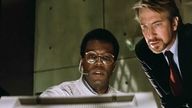 Clarence Gilyard Jr. and Alan Rickman in a scene from the movie Die Hard. Pic: ©Twentieth Century Fox