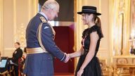 Emma Raducanu is made a MBE (Member of the Order of the British Empire) by King Charles III at Windsor Castle. The award was for services to tennis. Picture date: Tuesday November 29, 2022.
