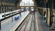 Platforms are empty at London&#39;s Kings Cross station during a previous strike (file pic)