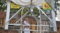   Narendra Modi visits the site of a suspension bridge collapse in Morbi town in the western state of Gujarat, India