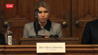 Olena Zelenska addresses MPs and peers 