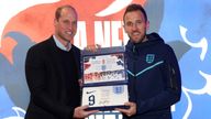 FA president Prince William sent his best wishes to England captain Harry Kane at a ceremony in St George&#39;s Park before the team jetted off to Qatar